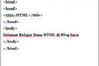 Belajar Dasar HTML Terlengkap